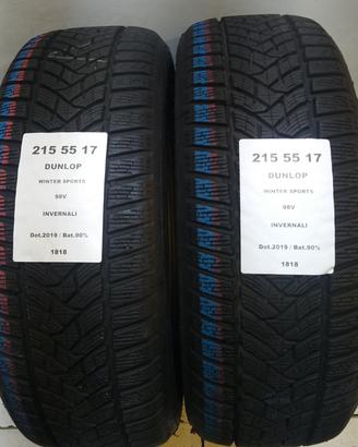 2 GOMME 215 55 17 DUNLOP A1818