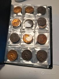 Lotto 22 monete regno d'italia più album.