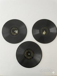 Lotto 3 rari dischi 80/100 giri Pathè x grammofono