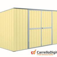 Casetta giardino in Acciaio 345x186cm - 6mq beige