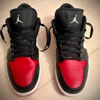 Air jordan 1 low bred Toe