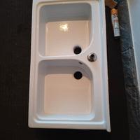 Lavabo doppia vasca in ceramica