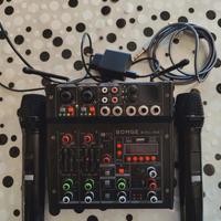 Mixer con microfoni
