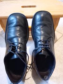 Scarpe uomo vintage 42 pelle nera cerimonia 