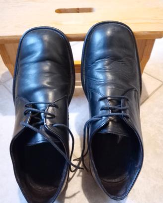 Scarpe uomo vintage 42 pelle nera cerimonia 