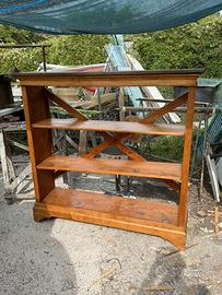 Libreria in legno di ciliegio e noce