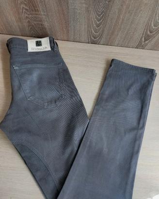 Pantaloni Siviglia Slim Grigio Fumo Taglia 31