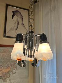 Lampada a sospensione anni'70 Mazzega 