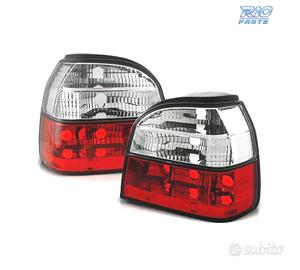 FANALI PER VOLKSWAGEN VW GOLF 3 91-97 ROSSO BIANCO