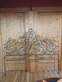 Spalliera letto in ferro battuto