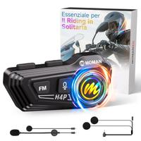 Moman Auricolare Casco Moto 1000mAh Batteria RS H4