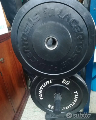 Bilanciere Olimpico da 20kg+ Dischi Bumper