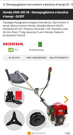 Decespugliatore Honda GX35T