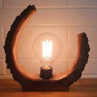 LAMPADA LUNA LEGNO NATURALE ARTIGIANALE HANDMADE