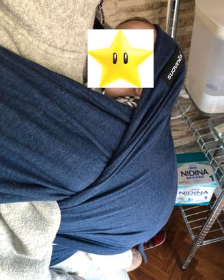 FASCIA PORTA BEBE' BABY WRAP CON SCATOLA SUAVINEX