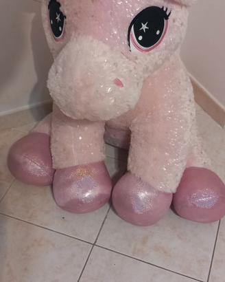 peluche grande unicorno rosa
