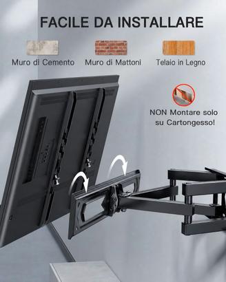 PERLESMITH Supporto da parete per TV, orientabile 