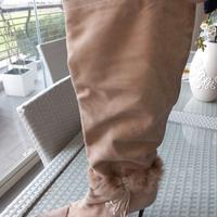 STIVALI DONNA CAMOSCIO BEIGE TACCO ALTO N.39