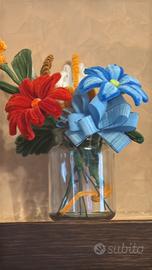 Fiori finti artigianali per arredamento