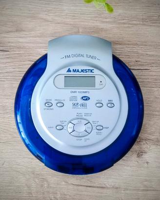 Lettore CD portatile e radio Majestic vintage