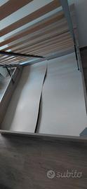 Struttura letto color olmo