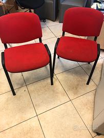 2 Sedie in tessuto per ufficio