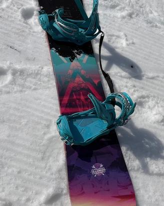 Tavola Snowboard Salomon + Attacchi Burton
