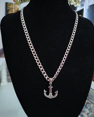 Collana uomo oro bianco 18kt