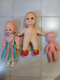 lotto bambole vintage senza capelli 