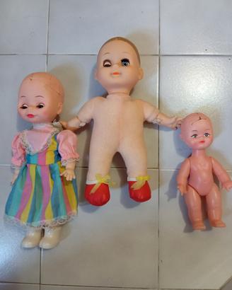 lotto bambole vintage senza capelli 