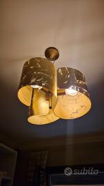 lampadario foglie d'oro