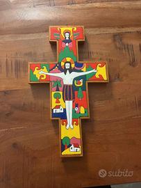 crocifisso in legno originale brasiliano