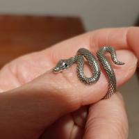 anello serpente argento 