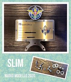 PORTA TARGA E STEMMA FMI KIT VITI x TARGA ORO