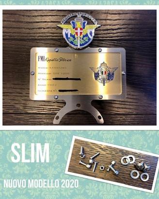 PORTA TARGA E STEMMA FMI KIT VITI x TARGA ORO
