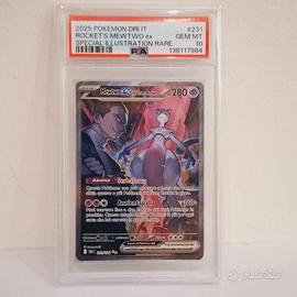 Mewtwo ex del team rocket PSA 10 Rivali Predestina