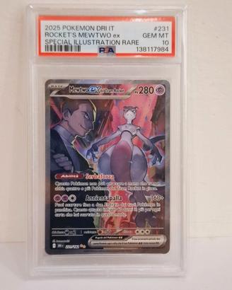Mewtwo ex del team rocket PSA 10 Rivali Predestina