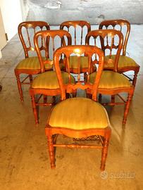 Set 6 Sedie Antiche primi ‘900 Ciliegio Massello –