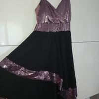 vestito elegante nero con brillantini 