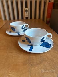 Set 2 tazzine da the con piatto, design ori