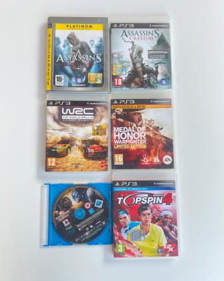 Lotto 6 giochi ps3 assassin’s creed wrc ecc…