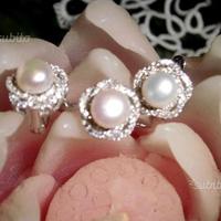 Parure argento 925 perle