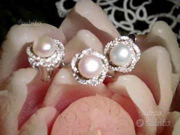 Parure argento 925 perle