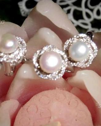 Parure argento 925 perle