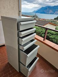 CASSETTIERA KARTELL DESIGN FUSSEL ANNI 70 VINTAGE