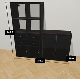 Kallax Ikea con accessori