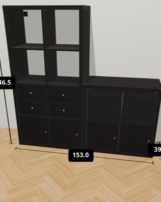 Kallax Ikea con accessori