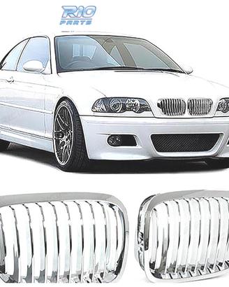 GRIGLIE BMW E46 COUPE CABRIO 99-03 LOOK M CROMATO