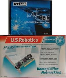 Schede di rete ethernet e modem ISA per PC