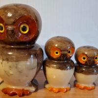 Gufi alabastro vintage